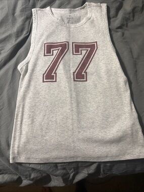 American Eagle Outfitters Light Gray Ribbed Tank